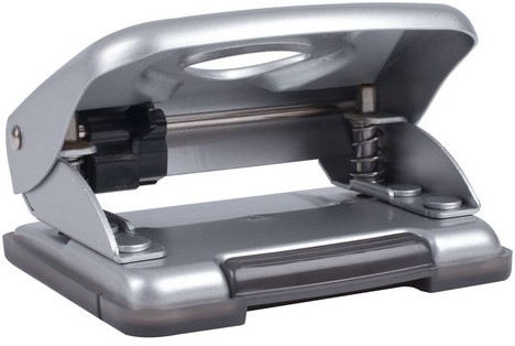 Дырокол металлический BRAUBERG "Metallic", до 20 листов, серебристый, 224339