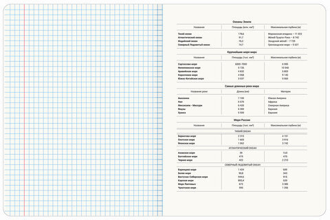 Тетрадь предметная "PASTEL" 48 л., SoftTouch, фольга, ГЕОГРАФИЯ, клетка, BRAUBERG, 404313