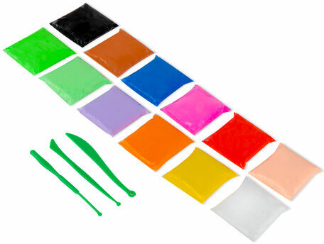 Пластилин супер лёгкий воздушный застывающий 12 цветов, 120 г, 3 стека, ЮНЛАНДИЯ, 105905