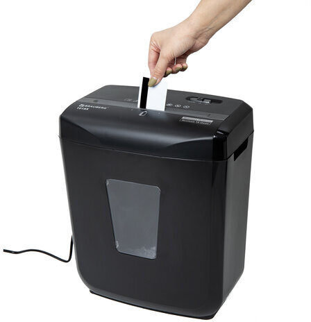 Уничтожитель (шредер) BRAUBERG 1018X, 4 уровень секретности, фрагменты 4х40 мм, 10 листов, 18 л, 532150