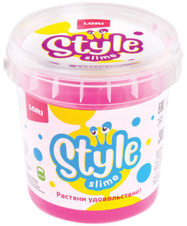 Слайм Style Slime классический "Розовый с ароматом вишни", 150 мл, LORI, Сл-001