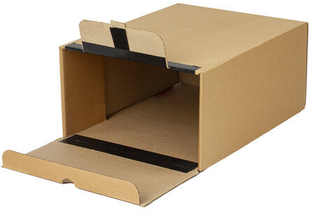 Короб архивный на липучке 380х285х170 мм, гофрокартон, до 1700 л., STAFF, 112161