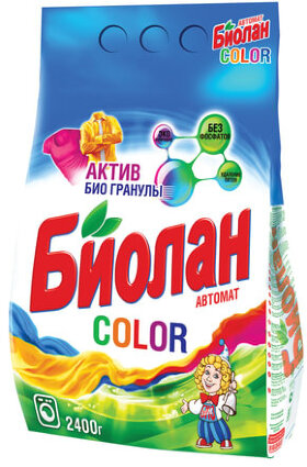 Стиральный порошок-автомат 2,4 кг, БИОЛАН Color (Нэфис Косметикс), 103-4