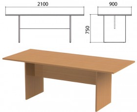 Стол для переговоров &quot;Этюд&quot;, 2100х900х750 мм, цвет бук бавария (КОМПЛЕКТ)