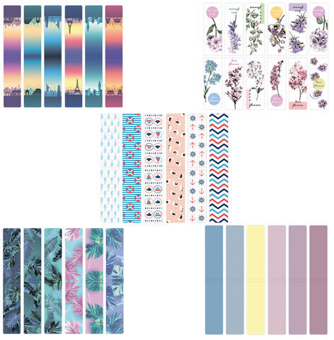 Закладки для книг МАГНИТНЫЕ, "MIX 3", набор 30 шт., 60x20 мм, BRAUBERG, 113179