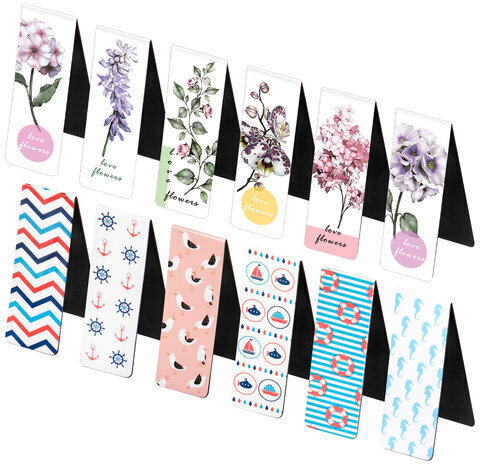 Закладки для книг МАГНИТНЫЕ, "MIX 3", набор 30 шт., 60x20 мм, BRAUBERG, 113179