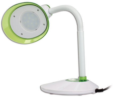 Настольная лампа-светильник SONNEN OU-608, на подставке, светодиодная, 5 Вт, белый/зеленый, 236670
