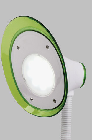 Настольная лампа-светильник SONNEN OU-608, на подставке, светодиодная, 5 Вт, белый/зеленый, 236670