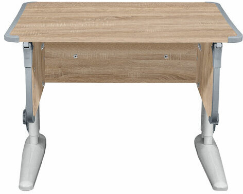 Стол-парта регулируемый "ДЭМИ" СУТ.41, 750х550х530-815 мм, серый каркас, пластик серый, дуб сонома (КОМПЛЕКТ)