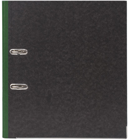 Папка-регистратор ОФИСМАГ, фактура стандарт, с мраморным покрытием, 75 мм, зеленый корешок, 225585