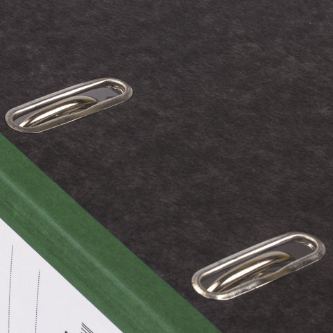 Папка-регистратор ОФИСМАГ, фактура стандарт, с мраморным покрытием, 75 мм, зеленый корешок, 225585