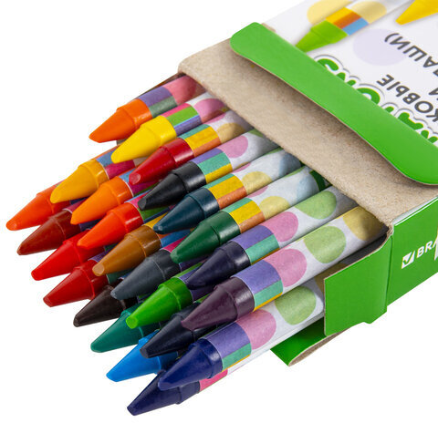 Восковые мелки BRAUBERG KIDS, НАБОР 24 цвета, 271697