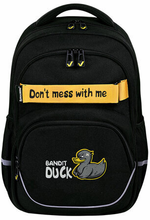 Рюкзак BRAUBERG MOTION, 2 отделения, 3 кармана, "Angry duck", СВЕТЯЩИЙСЯ, 41х28х17 см, 272031