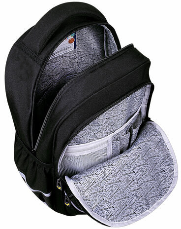 Рюкзак BRAUBERG MOTION, 2 отделения, 3 кармана, "Angry duck", СВЕТЯЩИЙСЯ, 41х28х17 см, 272031