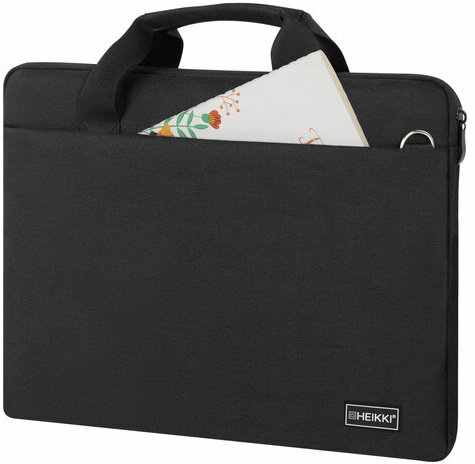 Сумка портфель HEIKKI PROFITABLE (ХЕЙКИ) с отд. для ноутбука 14", багаж лента, чер, 26х36х3 см, 272598