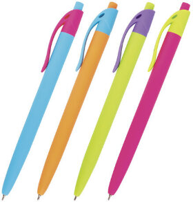 Ручка шариковая масляная автоматическая BRAUBERG &quot;FRUITY RX&quot;, СИНЯЯ, soft-touch, узел 0,7 мм, линия письма 0,35 мм, 142656