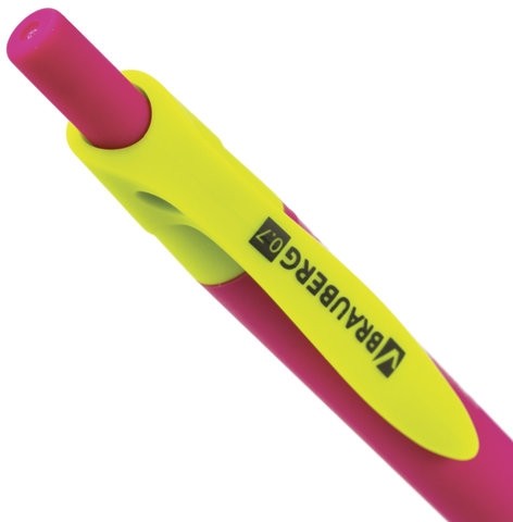 Ручка шариковая масляная автоматическая BRAUBERG "FRUITY RX", СИНЯЯ, soft-touch, узел 0,7 мм, линия письма 0,35 мм, 142656