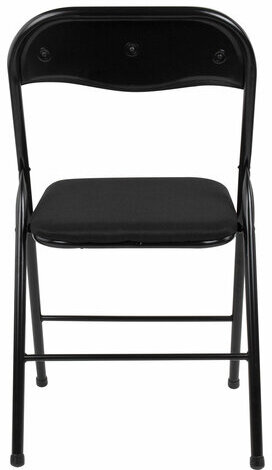 Стул складной BRABIX "Golf CF-007", чёрный каркас, чёрная ткань, 532892