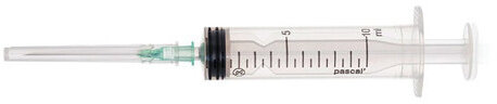 Шприц 3-х компонентный PASCAL, 10 мл, КОМПЛЕКТ 10 шт., в коробке, игла 0,8х40 - 21G, 120508