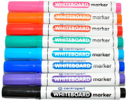 Маркер стираемый для белой доски ЧЕРНЫЙ, CENTROPEN "Dry-Wipe", 2,5 мм, 8559, 5 8559 0112