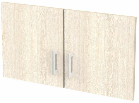 Дверь ЛДСП низкая "Арго", КОМПЛЕКТ 2 шт., 355х18х390 мм, ясень шимо, А-603