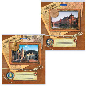 Тетрадь А5, 96 л., BRAUBERG, клетка, обложка картон, ТЕТРАДЬ, 401290