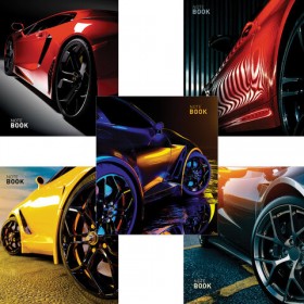 Тетрадь А5 48 л., ПЗБМ, скоба, клетка, фольга, выборочный TWIN-лак, &quot;Драйв&quot; (5 видов), 25151