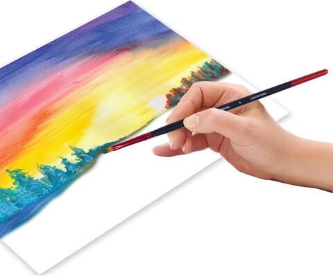 Кисть синтетика, плоская № 4, BRAUBERG PREMIUM, 201013