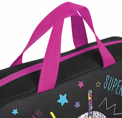 Папка на молнии с ручками BRAUBERG А4, 1 отделение, полиэстер, 80 мм, "Pop style", 271480