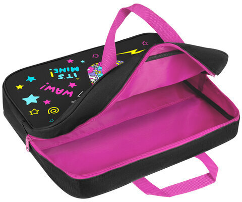 Папка на молнии с ручками BRAUBERG А4, 1 отделение, полиэстер, 80 мм, "Pop style", 271480