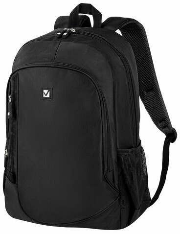 Рюкзак BRAUBERG B-TR1606 для старшеклассников/студентов, 22 л, черный, "Навигатор", 30х17х45 см, 225291