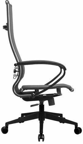 Кресло офисное МЕТТА "К-7" пластик, прочная сетка, сиденье и спинка регулируемые, черное