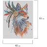 Картина стразами (алмазная мозаика) 40х50 см, ОСТРОВ СОКРОВИЩ "Индейская лиса", без подрамника, 662412