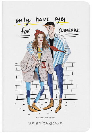 Скетчбук, слоновая кость+черная бумага 80 г/м2, 140х210 мм, 112 л, книжный твердый переплет, "МИКС", 3-555