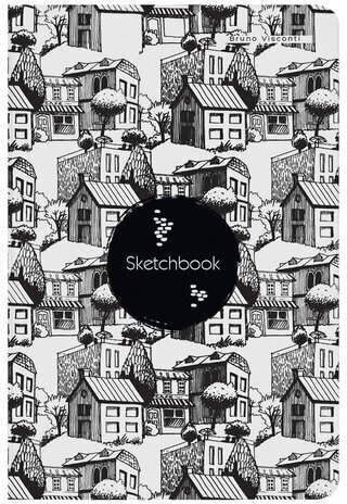 Скетчбук, слоновая кость+черная бумага 80 г/м2, 140х210 мм, 112 л, книжный твердый переплет, "МИКС", 3-555