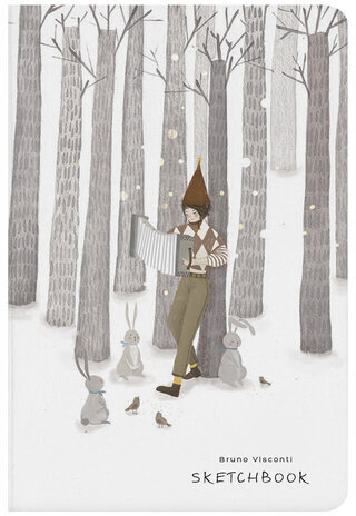 Скетчбук, слоновая кость+черная бумага 80 г/м2, 140х210 мм, 112 л, книжный твердый переплет, "МИКС", 3-555