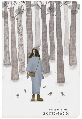 Скетчбук, слоновая кость+черная бумага 80 г/м2, 140х210 мм, 112 л, книжный твердый переплет, "МИКС", 3-555