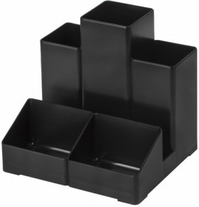 Подставка-органайзер BRAUBERG-CONTRACT, 109х95х101,5 мм, 5 отделений, черная, 230893