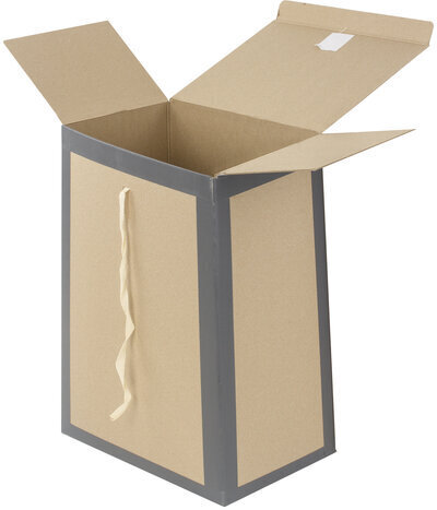 Короб архивный 410х300х200 мм, переплетный картон/бумвинил, завязки, до 1700 л., STAFF, 112162