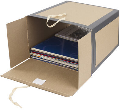 Короб архивный 410х300х200 мм, переплетный картон/бумвинил, завязки, до 1700 л., STAFF, 112162