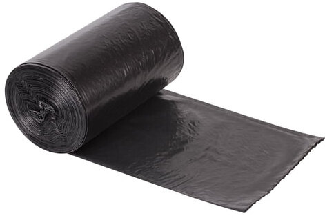 Мешки для урн, черные, в рулоне 30 шт., 12 л 32х55 см, диаметр 20 см, высота 26 см, КБ "Tubus", 3255