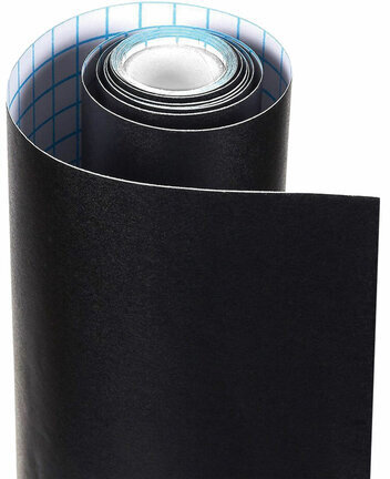 Доска-пленка меловая самоклеящаяся в рулоне, ЧЕРНАЯ, 90х200 см, 5 мелков и салфетка, BRAUBERG, 237839