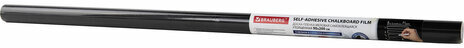 Доска-пленка меловая самоклеящаяся в рулоне, ЧЕРНАЯ, 90х200 см, 5 мелков и салфетка, BRAUBERG, 237839