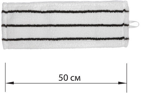 Насадка МОП плоская для швабры/держателя 50 см, уши/карманы (ТИП У/К), микрофибра/скраб, LAIMA EXPERT, 605314