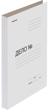 Папка без скоросшивателя "Дело", картон, плотность 280 г/м2, до 200 листов, ОФИСМАГ, 124572