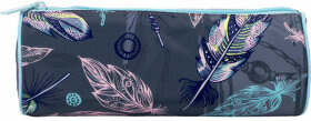 Пенал-тубус BRAUBERG, с эффектом SOFT TOUCH, полиэстер, &quot;Feathers&quot;, 22х8 см, 270058