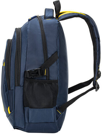 Рюкзак BRAUBERG TITANIUM универсальный, синий, желтые вставки, 45х28х18см, 270768