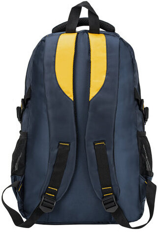 Рюкзак BRAUBERG TITANIUM универсальный, синий, желтые вставки, 45х28х18см, 270768