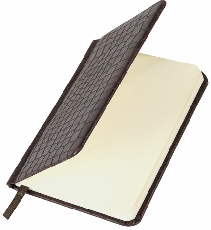 Еженедельник недатированный МАЛЫЙ ФОРМАТ А6 (95х155 мм) BRAUBERG "Alligator", кожзам, 64 л., коричневый, 126183