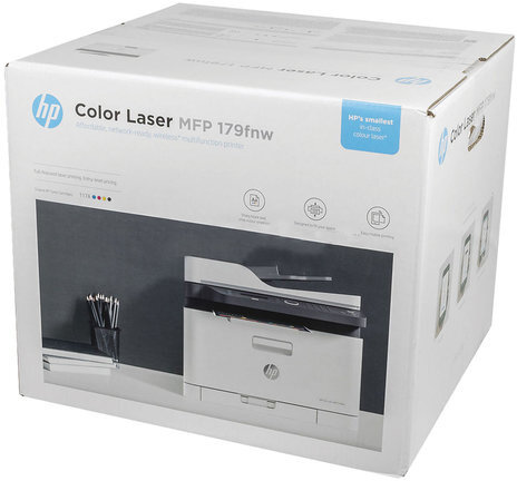 МФУ лазерное ЦВЕТНОЕ HP Color Laser 179fnw "4 в 1", А4, 18 стр./мин, 20000 стр./мес., АПД, Wi-Fi, сетевая карта, 4ZB97A